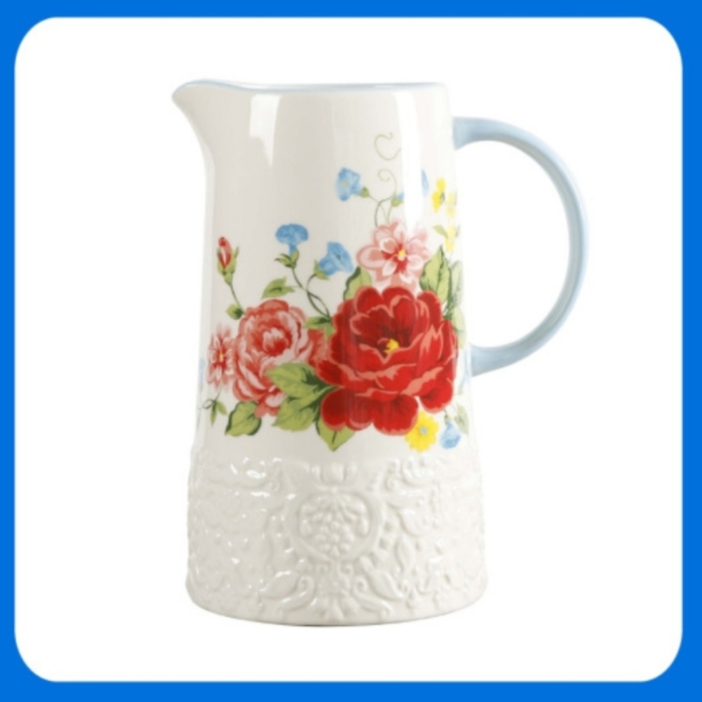 💜 New Pioneer Woman Sweet Rose Pitcher